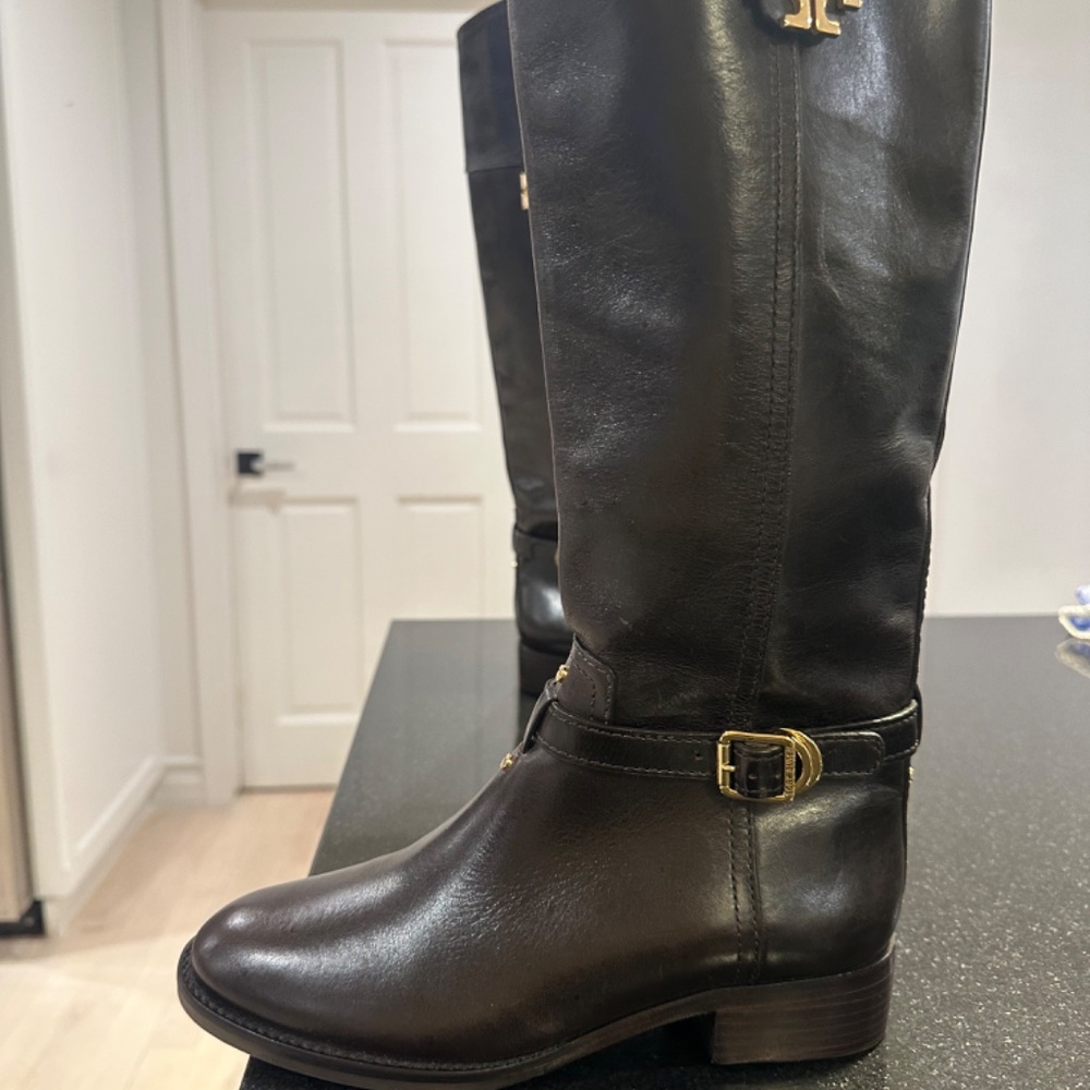 Tory Burch Chocolate Brown Riding Boots (New, Never Worn) - Nordstrom Sale Find! - Picture 8 of 9
